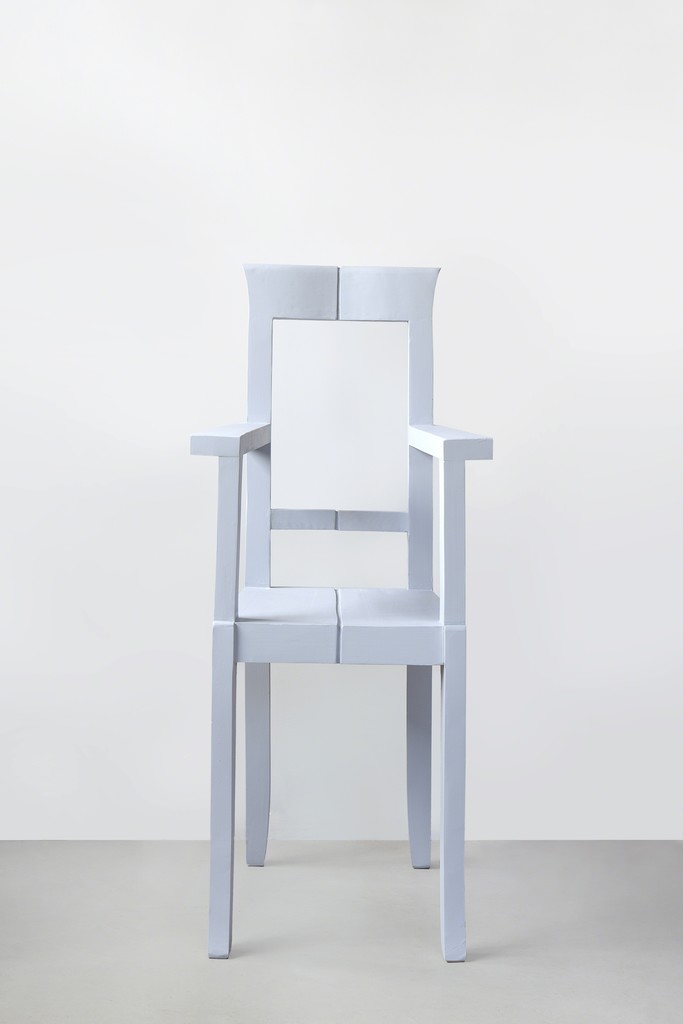 Nazgol Ansarinia, from the Mendings Series (Grey chair), 2012 Wooden chair, glue
95 x 41 x 44 cm
MENDINGS, 2010 - 2012 Nazgol Ansarinia, from the Mendings Series (Grey chair), 2012 Wooden chair, glue
95 x 41 x 44 cm
MENDINGS, 2010 - 2012