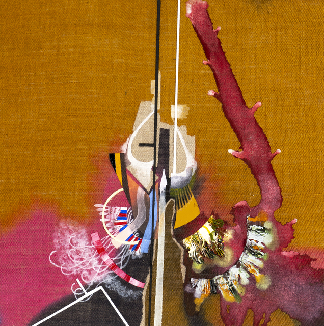 Luke Whitlatch, ‘The Ground Dogs Know’, 2020, Painting, Dye, acrylic and oil on linen, Tracey Morgan Gallery