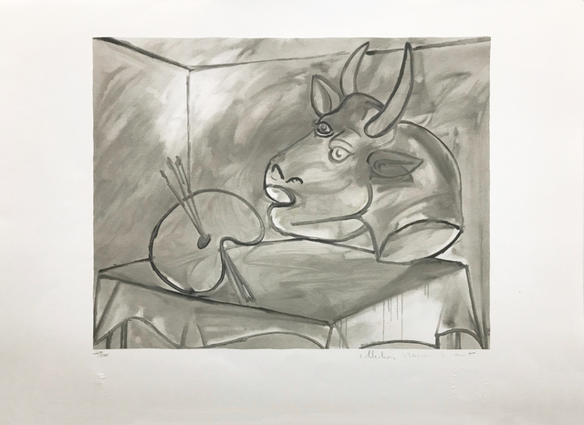 Pablo Picasso, ‘NATURE MORTE A LA PALETTE ET A LA TETE’, 1979-1982, Reproduction, LITHOGRAPH ON ARCHES PAPER, Gallery Art