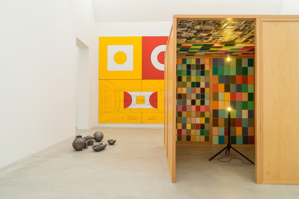 Installation view of "Matt Mullican: Nothing Should Exist" at Kunstmuseum Winterthur, 2016. Installation view of "Matt Mullican: Nothing Should Exist" at Kunstmuseum Winterthur, 2016.