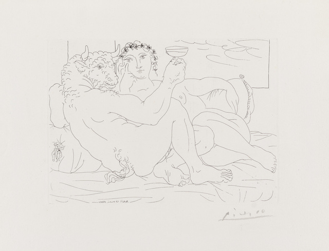 Pablo Picasso, ‘The Minotaur at Rest: Champagne and Lover’, 1933, Christopher-Clark Fine Art