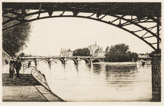 Christopher Richard Wynne Nevinson, ‘La Cité, Paris (Black 114)’, 1926-1927, Print, Etching, Forum Auctions