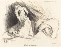 Honoré Daumier, ‘Vilain dormeur, va!’, 1838, National Gallery of Art, Washington, D.C.