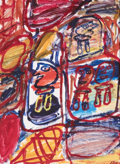 Jean Dubuffet, ‘Site Avec 4 Personnages’, 1981, Drawing, Collage or other Work on Paper, Acrylic on paper, Stern Pissarro
