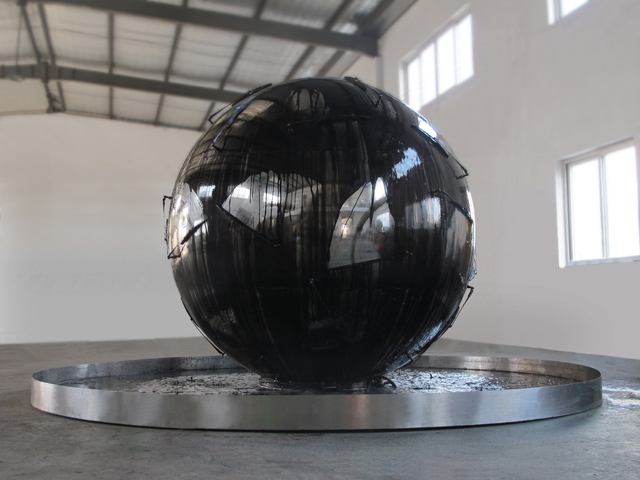 Zhou Wendou, ‘ADHD’, 2016, Installation, Stainless steel, car windshield wiper, power switch, liquid ink, de Sarthe Gallery