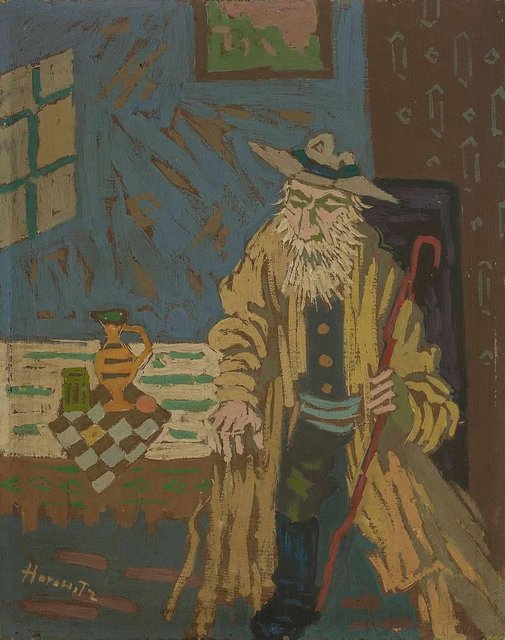 Peter Horowitz, ‘Jerusalemite at the Table, Judaica Oil Painting’, Mid-20th Century, Lions Gallery