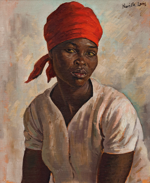 Alfred Neville Lewis, ‘Portrait of a Woman with Red Headscarf’, Strauss & Co