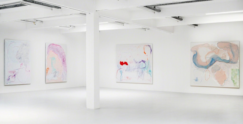 Gonn Mosny, exhibition view, 2017. From left: Gonn Mosny, 2016, LW 210 200 cm x 140 cm / 2016, LW 223 200cm x 150cm / 2017, LW 236 200 cm x 215 cm / 2017, LW 235, 200 cm x 215 cm, courtesy by the artist and Volker Diehl Gallery. Photo: Verena Nagl Gonn Mosny, exhibition view, 2017. From left: Gonn Mosny, 2016, LW 210 200 cm x 140 cm / 2016, LW 223 200cm x 150cm / 2017, LW 236 200 cm x 215 cm / 2017, LW 235, 200 cm x 215 cm, courtesy by the artist and Volker Diehl Gallery. Photo: Verena Nagl