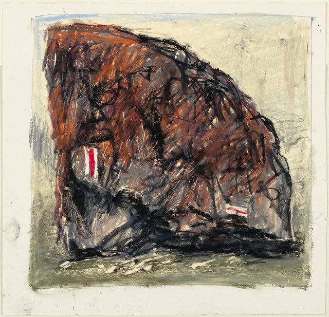 Wilfrid Moser, ‘Untitled (Signe de piste)’, 1983, Drawing, Collage or other Work on Paper, Lot of 3 oil crayon drawings, Koller Auctions