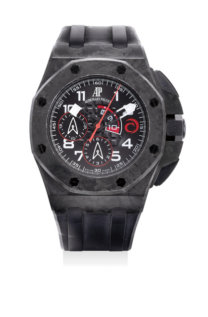 Audemars Piguet, ‘A fine and rare carbon automatic regatta chronograph wristwatch with box, numbered 387 of a limited edition of 1300 pieces’, 2007, Phillips