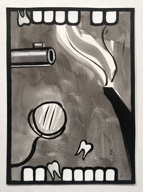 Emily Mae Smith, ‘Anxiety Dream II’, 2014, Painting, Watercolor, ink, acrylic on paper, Bronx Museum of the Arts Benefit Auction