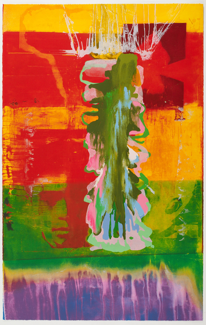 Frank Bowling, ‘Pouring Over 2 Morrison Boys & 2 Maps I’, 2019, Print, Polymergravure with blockprinting, Paragon