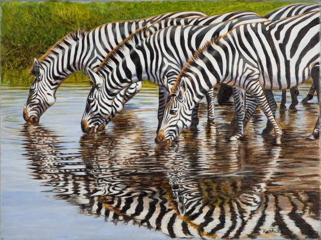 Werner Rentsch, ‘Zebra Reflections’, 2019, The Galleries at Salmagundi