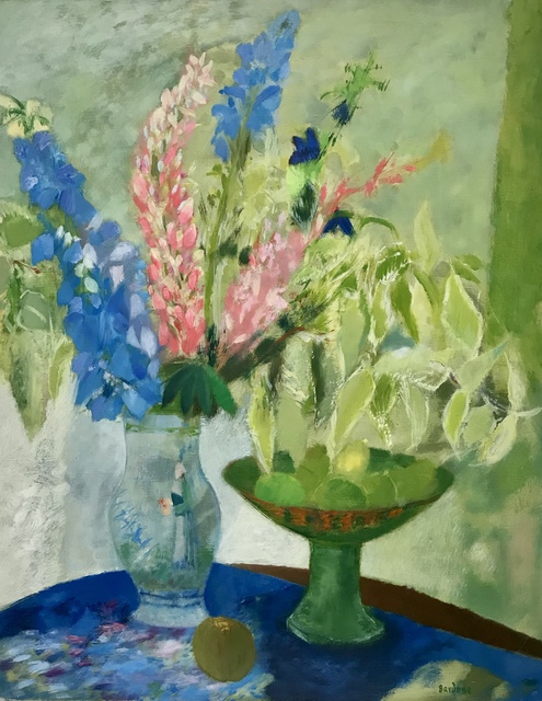 Guy Bardone, ‘Bouquet aux lapins bleus’, 1986, Painting, Oil on canvas, Artioli Findlay