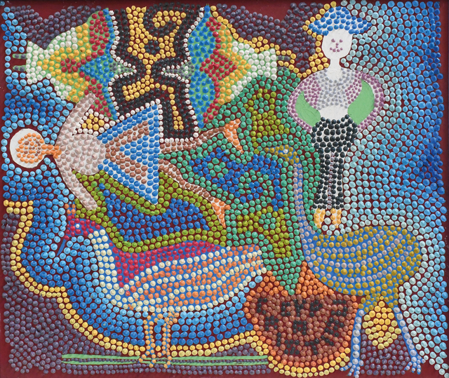 Cyp Cristiali, ‘untitled woman’, 1977, Painting, Injected oil on cardboard, Galería de las Misiones