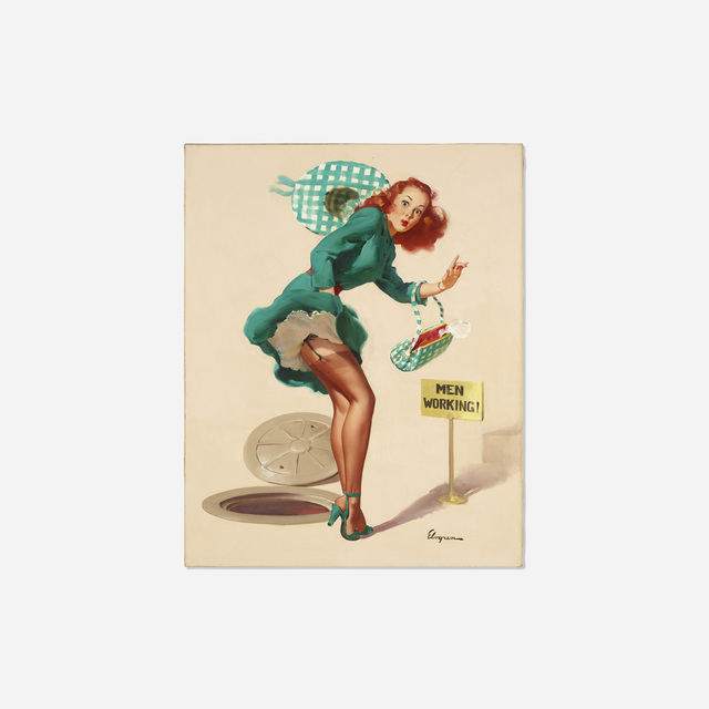 Gil Elvgren, ‘Did Someone Whistle?’, 1947, Rago/Wright