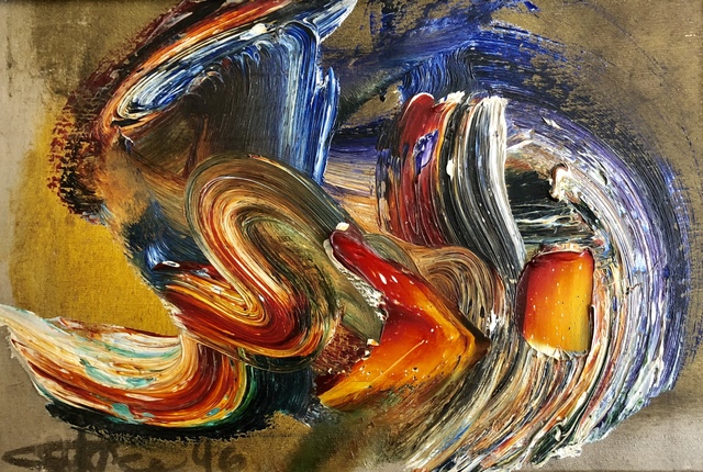 Ismail Gulgee, ‘abstract composition ’, 1996, Painting, Oil on canvas, Eye For Art Houston
