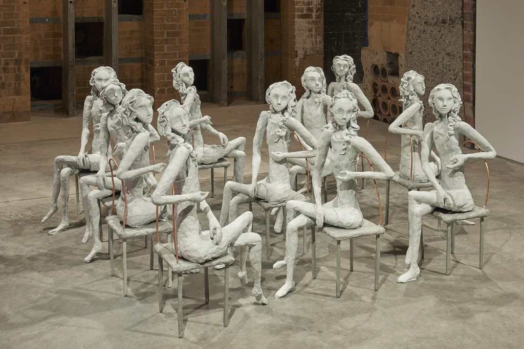 Sam Anderson, E number 1 - 11, 2017, installation view, SculptureCenter, New York, 2017. Clay, wood, wire, copper, acrylic. Dimensions variable. Courtesy the artist, Chapter NY, Tanya Leighton Gallery, Berlin, and mother’s tankstation limited, Dublin. Photo: Kyle Knodell Sam Anderson, E number 1 - 11, 2017, installation view, SculptureCenter, New York, 2017. Clay, wood, wire, copper, acrylic. Dimensions variable. Courtesy the artist, Chapter NY, Tanya Leighton Gallery, Berlin, and mother’s tankstation limited, Dublin. Photo: Kyle Knodell
