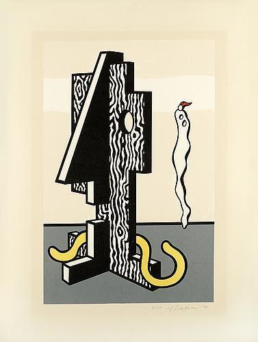 Roy Lichtenstein, ‘Figures (From Surrealist Series)’, 1978, Print, Lithograph in colours on Arches paper 88, artrepublic