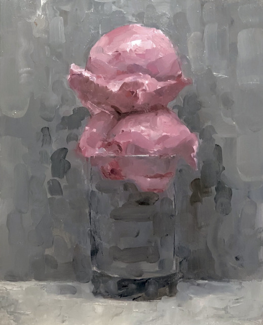 Tom Giesler, ‘Floral 31: two scoops of ice cream’, 2020, Painting, Oil on panel, McVarish Gallery