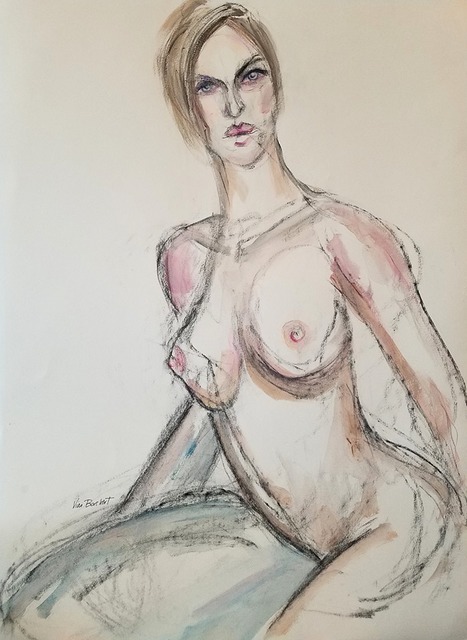 Vian Borchert, ‘Caught Up’, 2019, Painting, Watercolor and charcoal on paper, bG Gallery