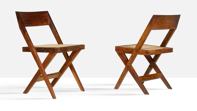 Pierre Jeanneret, ‘Set of 2 library chairs’, Circa 1959, Aguttes