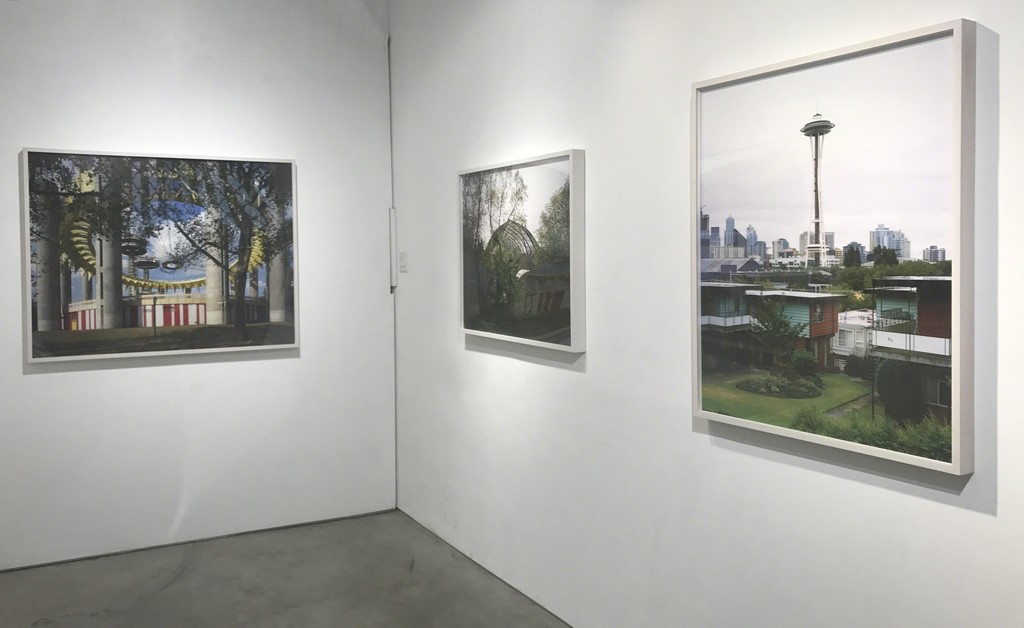 Jade Doskow's exhibtion "Lost Utopias", showcasing old World's Fair Sites, installed in Front Room Gallery. Jade Doskow's exhibtion "Lost Utopias", showcasing old World's Fair Sites, installed in Front Room Gallery.
