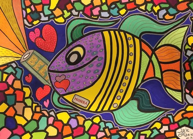 Jack Ottanio, ‘I love beer’, 2020, Painting, Acrylic on canvas, SmART Coast Gallery