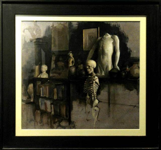 Jordan Sokol, ‘The Artist's Studio at Dawn’, 2015, Painting, Oil on Paper, ARCADIA CONTEMPORARY