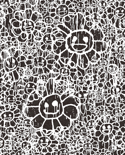 Takashi Murakami, ‘Madsaki Flowers A Black’, 2017, Dope! Gallery