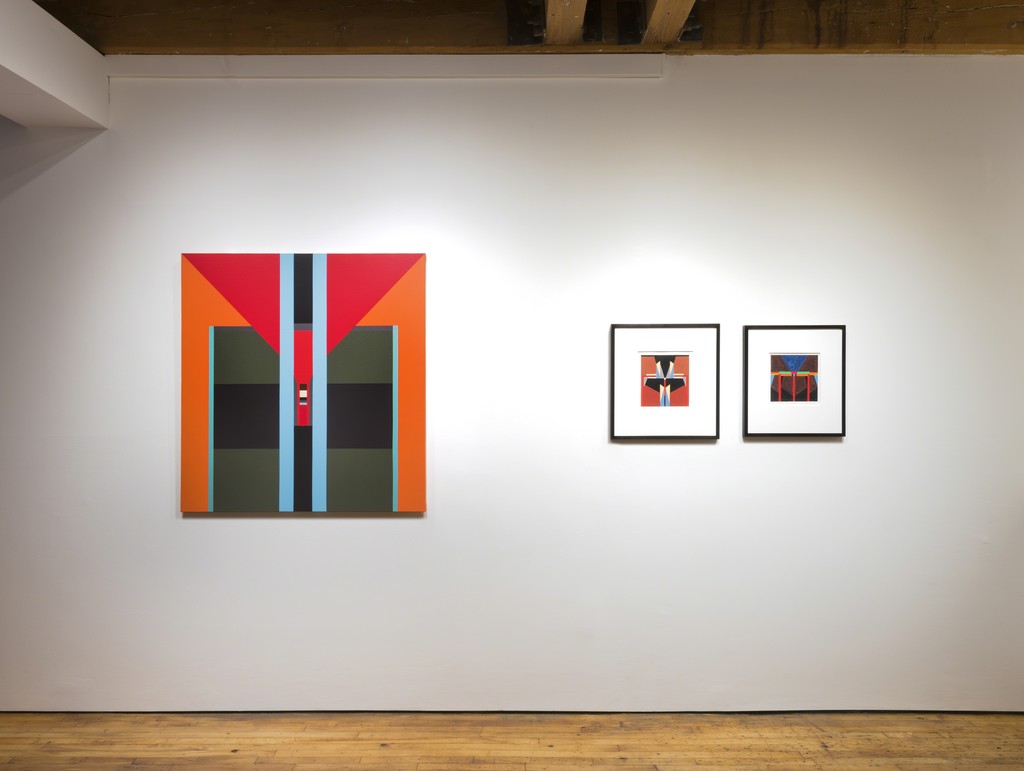 (From left to right) "Acrylic No. 1" 2012, "Study for Painting No. 5(4)" 2009, "Study for Painting No. 2(3)" 2008 (From left to right) "Acrylic No. 1" 2012, "Study for Painting No. 5(4)" 2009, "Study for Painting No. 2(3)" 2008