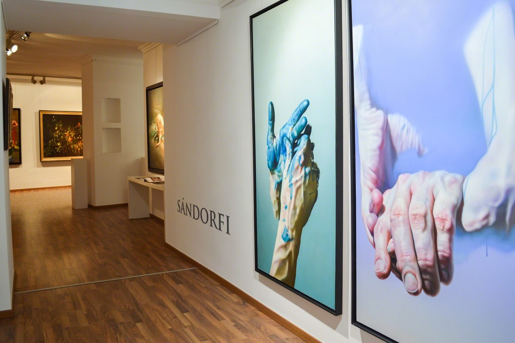 Enterance with Etienne Sandorfi's paintings Enterance with Etienne Sandorfi's paintings