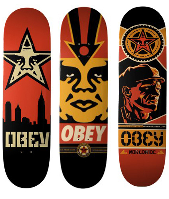 Shepard Fairey, ‘Skateboard set of 3’, ca. 2015, EHC Fine Art Gallery Auction