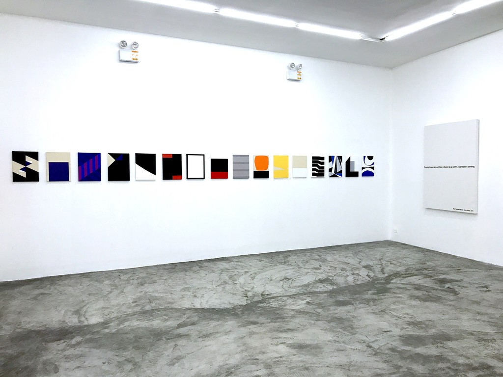 Installation view. 'The gist is in repetition' and 'Untitled'. Installation view. 'The gist is in repetition' and 'Untitled'.