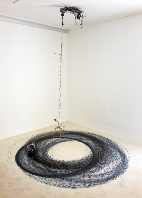Vivien Roubaud, ‘ Hp deskjet, ordinateur, wifi, roulement à billes, ressort, deux-cent-vingt volts’, 2015, In Situ - Fabienne Leclerc