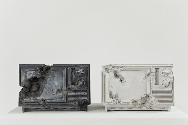 Daniel Arsham, ‘ Ash and Rose Quartz Eroded Televisions’, 2014, Baró Galeria