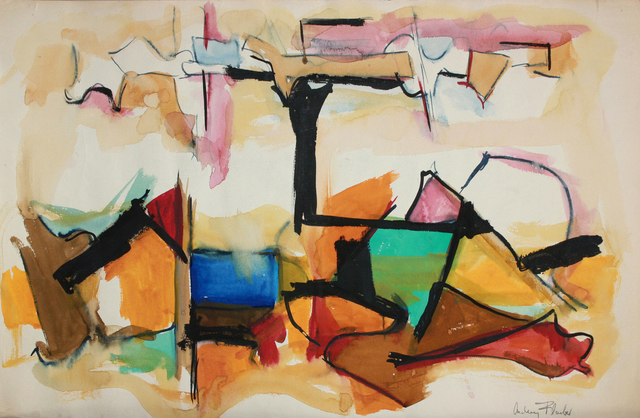 Audrey Flack, ‘Emerald’, 1950-1951, Drawing, Collage or other Work on Paper, Gouache on paper, Hollis Taggart