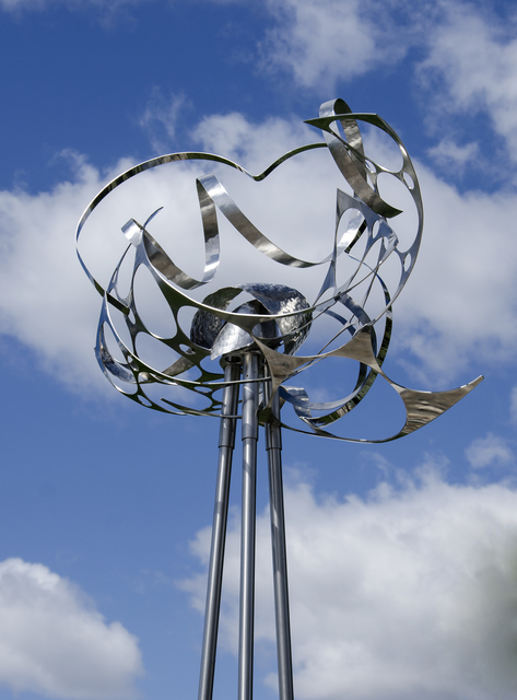 Ania Biczysko, ‘Cumulus VIII’, 2017, Sculpture, Stainless Steel and Iron Base, Oeno Gallery