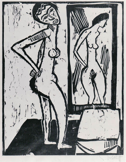 Karl Schmidt-Rottluff, ‘Mädchen vor dem Spiegel (Girl before a Mirror)’, 1914, R. S. Johnson Fine Art