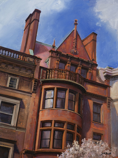 Joel Babb, ‘Upstanding Victorian, Back Bay’, 2020, Painting, Oil on panel, Vose Galleries