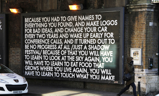 Robert Montgomery, ‘Old Street Billboard 3’, 2012, Mannerheim Gallery