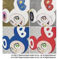 Takashi Murakami - 1. DOB in Pure White Robe (Pink & Blue); 2. DOB in Pure White Robe (Navy & Vermilion); 3. And then and ...