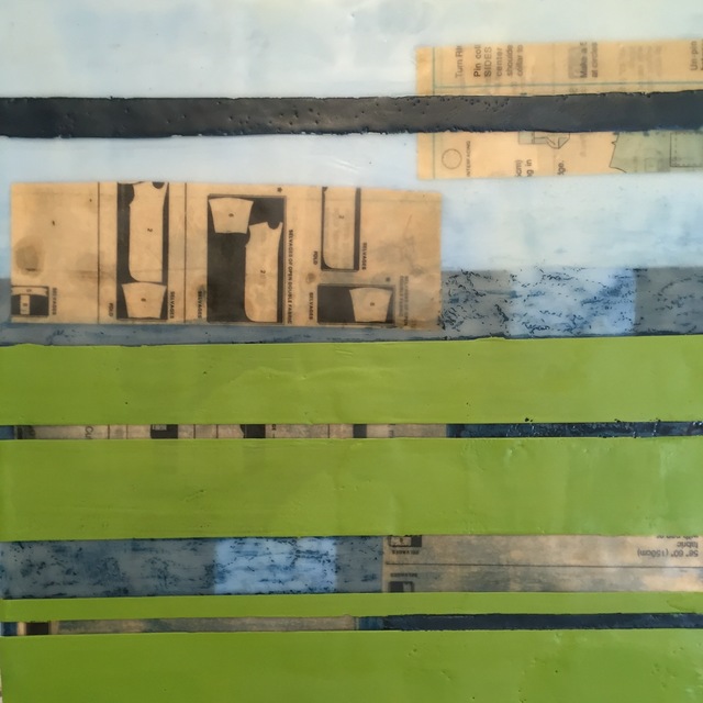Amber George, ‘Piece It Together 4’, 2016, Painting, Encaustic and mixed media on wood panel, Susan Eley Fine Art