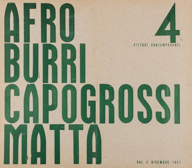 Various Artists, ‘4 pittori contemporanei’, 1957, Finarte