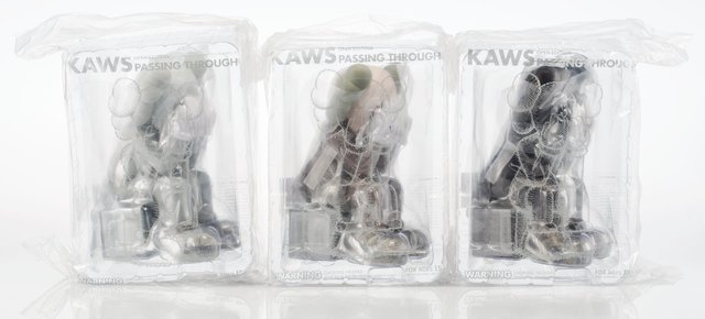 KAWS, ‘Passing Through, set of three’, 2018, Sculpture, Painted cast vinyl, Heritage Auctions