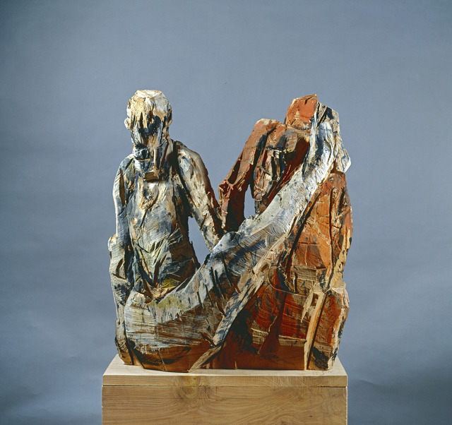Klaus Prior, ‘Himmelhoch jauchzend, zu Tode betrübt’, 1994, Sculpture, Cedarwood, partially painted, GALERIE URS REICHLIN