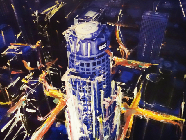Pete Kasprzak, ‘US Bank Fly-by (Aerial LA #3)’, 2016, Artspace Warehouse