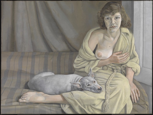 Lucian Freud, ‘Girl with a White Dog ’, 1950-1951, Painting, Oil paint on canvas, ARoS Aarhus Art Museum