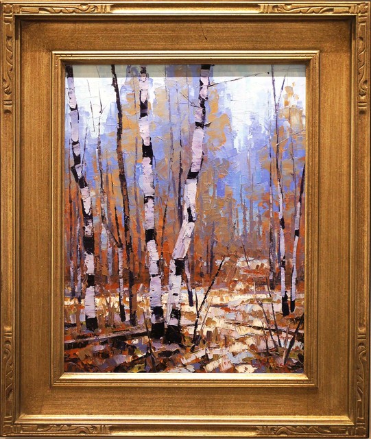 Douglas Aagard Original Tree Painting Soft Winter Aspen Trees Artwork Mountain Landscape Art 2017 Artsy