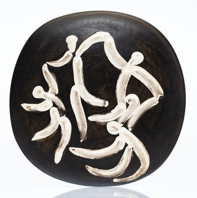 Pablo Picasso, ‘Quatre danseurs’, 1956, White earthenware ceramic plaque with black engobe and white glaze, Heritage Auctions